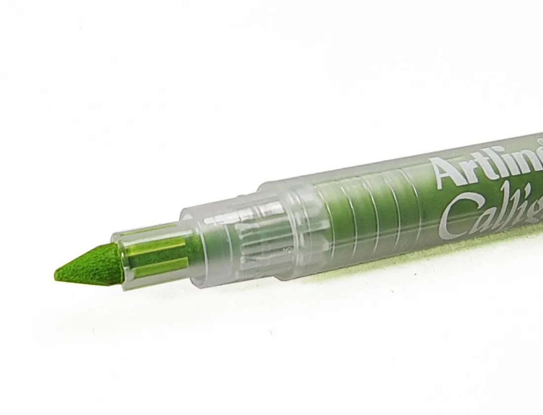 Artline Calligraphy Pen Light Green Ink Pen Tip Size 3.0 mm Pack of 1